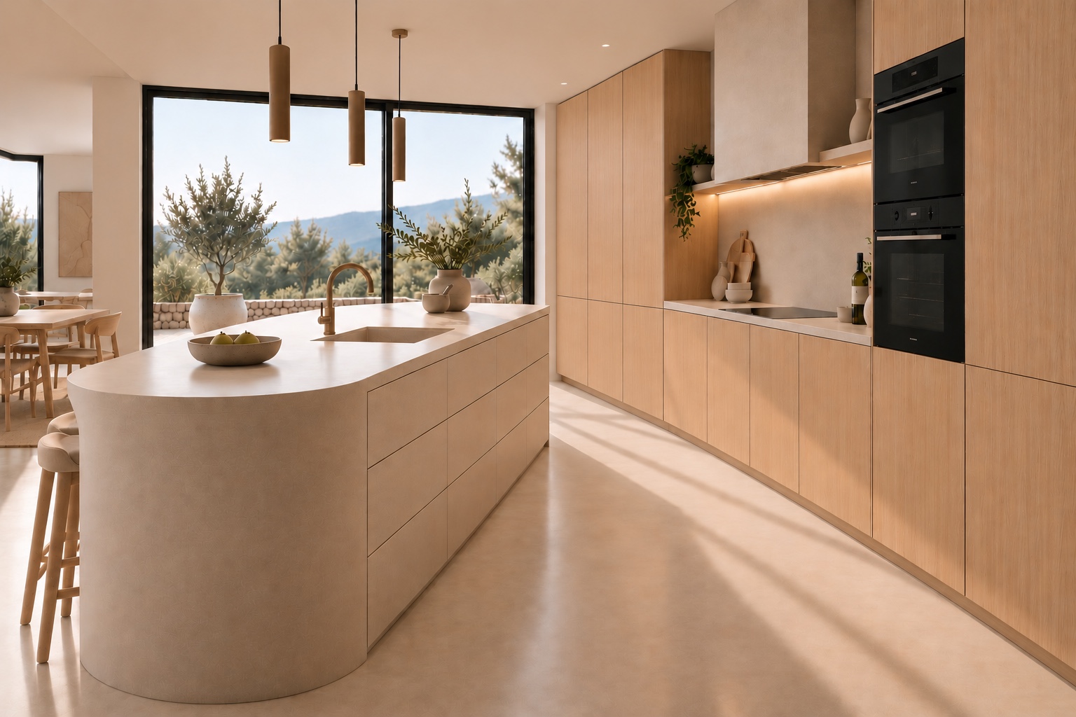 EarthForm Dune light oak kitchen concept