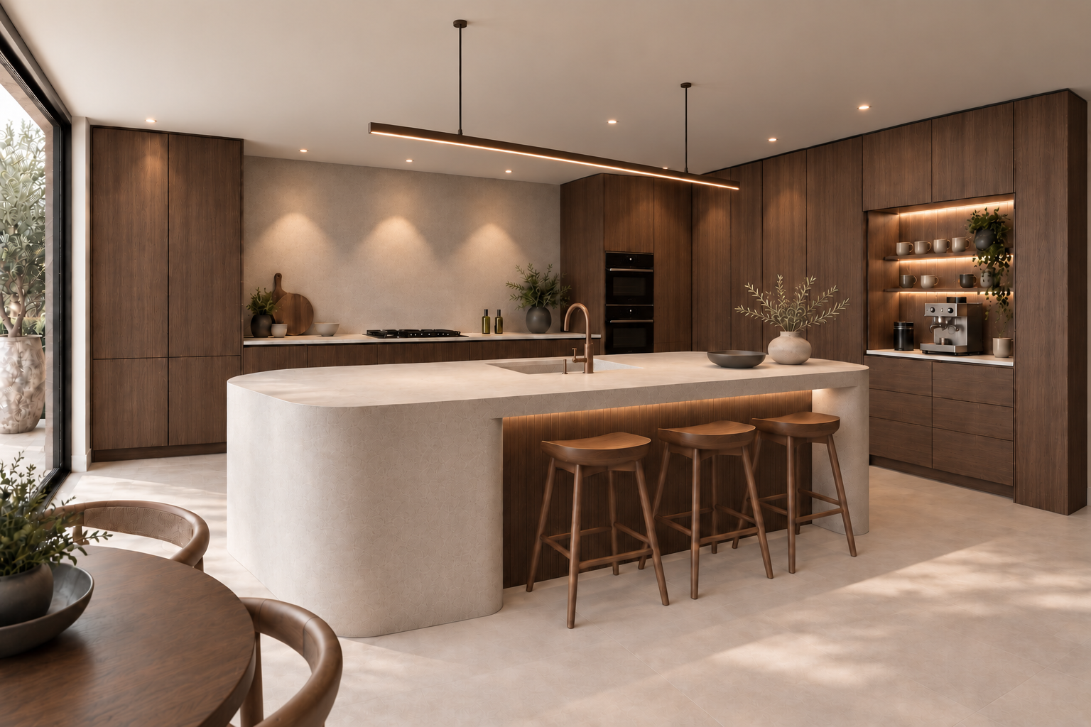 EarthForm Growth kitchen concept: the sculpted island